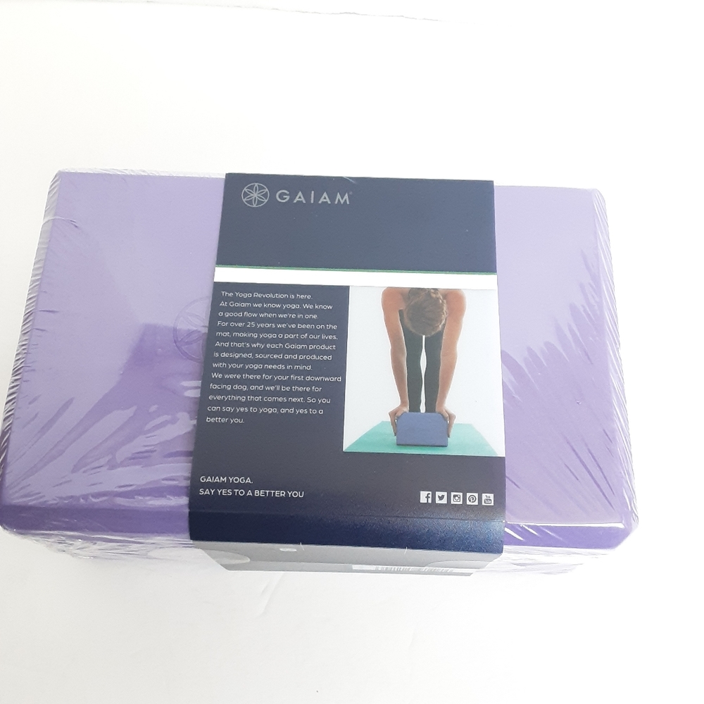 Gaiam Yoga Block - Purple (9W X 6H X 4D) NEW - Picture 4 of 5
